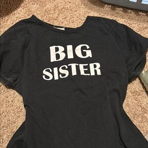 Black 'Big Sister' T-Shirt